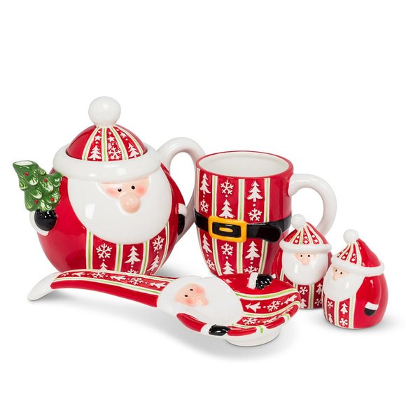 Jolly Santa Ceramic Salt & Pepper Shakers - Picture 3 of 5